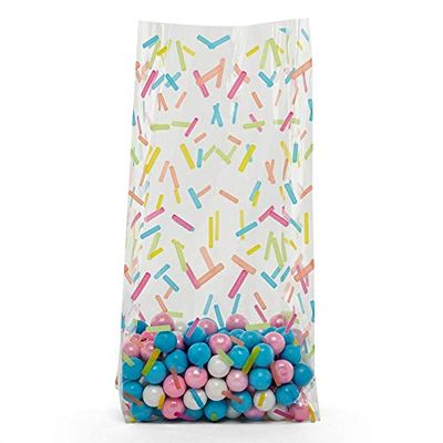 100ea - 5 X 3 X 11-1/2 Candy Sprinkles Cello Bags - 1.2 mil Thick