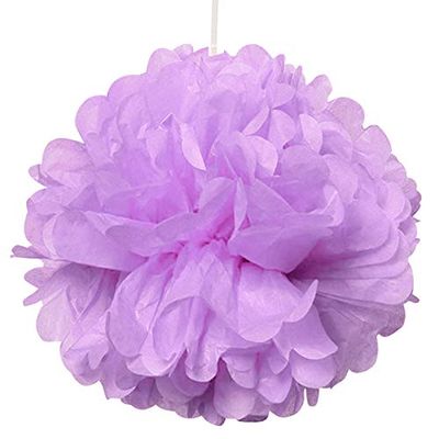 5ea - 20" Orchid Tissue Pom Pom Christmas
