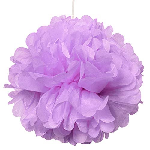 5ea - 20" Orchid Tissue Pom Pom Christmas