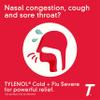 Tylenol Cold + Flu Severe Medicine Caplets for Cold & Flu Symptom Relief, Fever Reducer, Pain Reliever, Cough Suppressant, Nasal Decongestant & Expectorant, 50 Pouches of 2 ct. view 3
