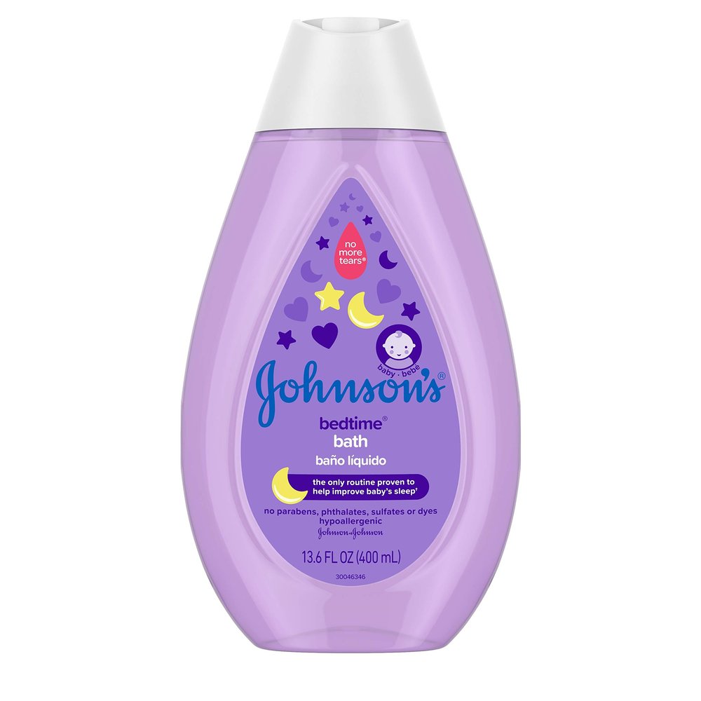 Johnson's Bedtime Baby Bath with Soothing NaturalCalm Aromas, Hypoallergenic & Tear-Free Liquid Baby Bath Formula, No Parabens, Sulfates, Dyes, or Phthalates, 13.6 fl. oz