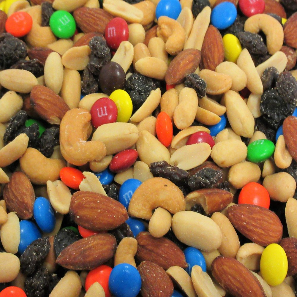 Classic Trail Mix with M&M's by Its Delish, 1 lb (16 Oz Bag) | Gourmet Chocolate M and M Trail Mix with Dried Fruit and Nuts