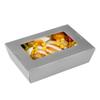 Restaurantware Cafe Vision 42 Ounce Disposable To Go Boxes 200 Paper Boxes For Food - Hinge Lock Grease-Impervious Gray Paper Take Out Food Containers With Window For Lunch Or Desserts view 2