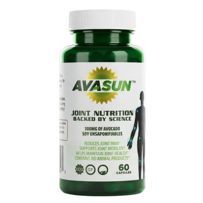 ASU Joint Support Supplement  300mg Avocado Soy Unsaponifiables for Joint Comfort, Mobility & Cartilage Health, Clinically Studied, Plant-Based, Non-GMO, Gluten-Free, 60 Capsules (2 Month Supply)