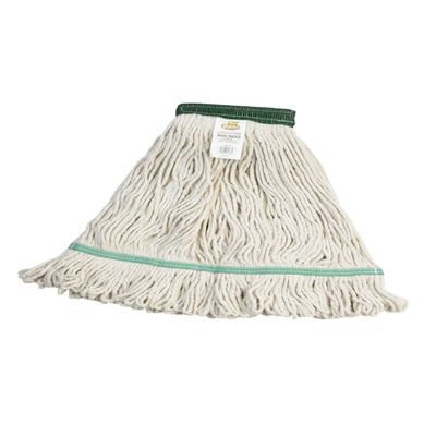 Bristles 3142-1 Looped End Mop, Commercial Grade, Cotton Synthetic Blend, Large, White