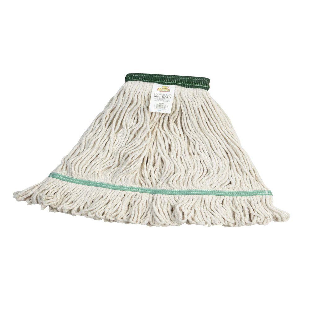 Bristles 3142-1 Looped End Mop, Commercial Grade, Cotton Synthetic Blend, Large, White