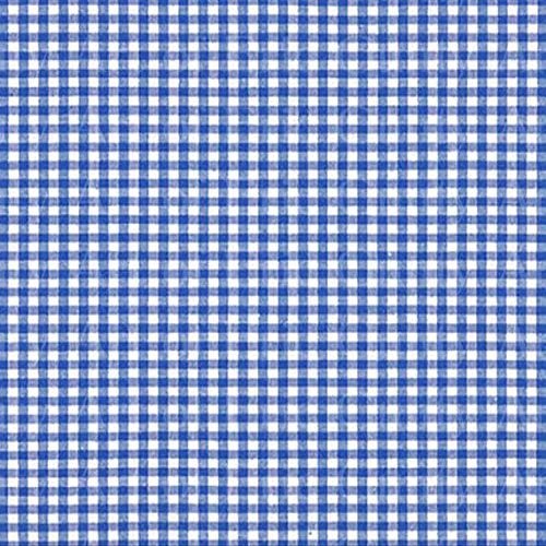 1/2 Sheet - Blue Plaid Birthday - D22455 - Edible Cake/Cupcake Party Topper - D22455