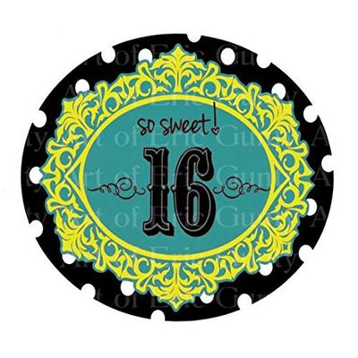 1/4 Sheet - Sweet 16 Birthday - D22569 - Edible Cake/Cupcake Party Topper - D22569