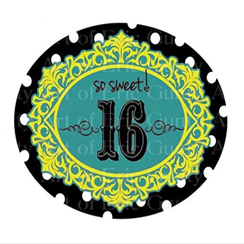 1/4 Sheet - Sweet 16 Birthday - D22569 - Edible Cake/Cupcake Party Topper - D22569