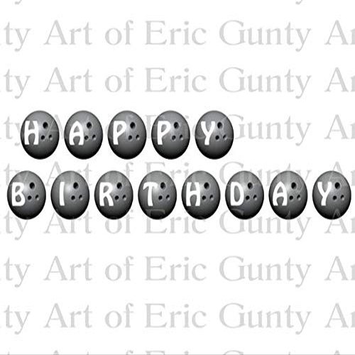 1/4 Sheet - Bowling Balls League Birthday - D22666 - Edible Cake/Cupcake Party Topper - D22666
