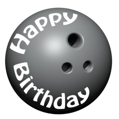 1/2 Sheet - Bowling Ball League Birthday - D22664 - Edible Cake/Cupcake Party Topper - D22664