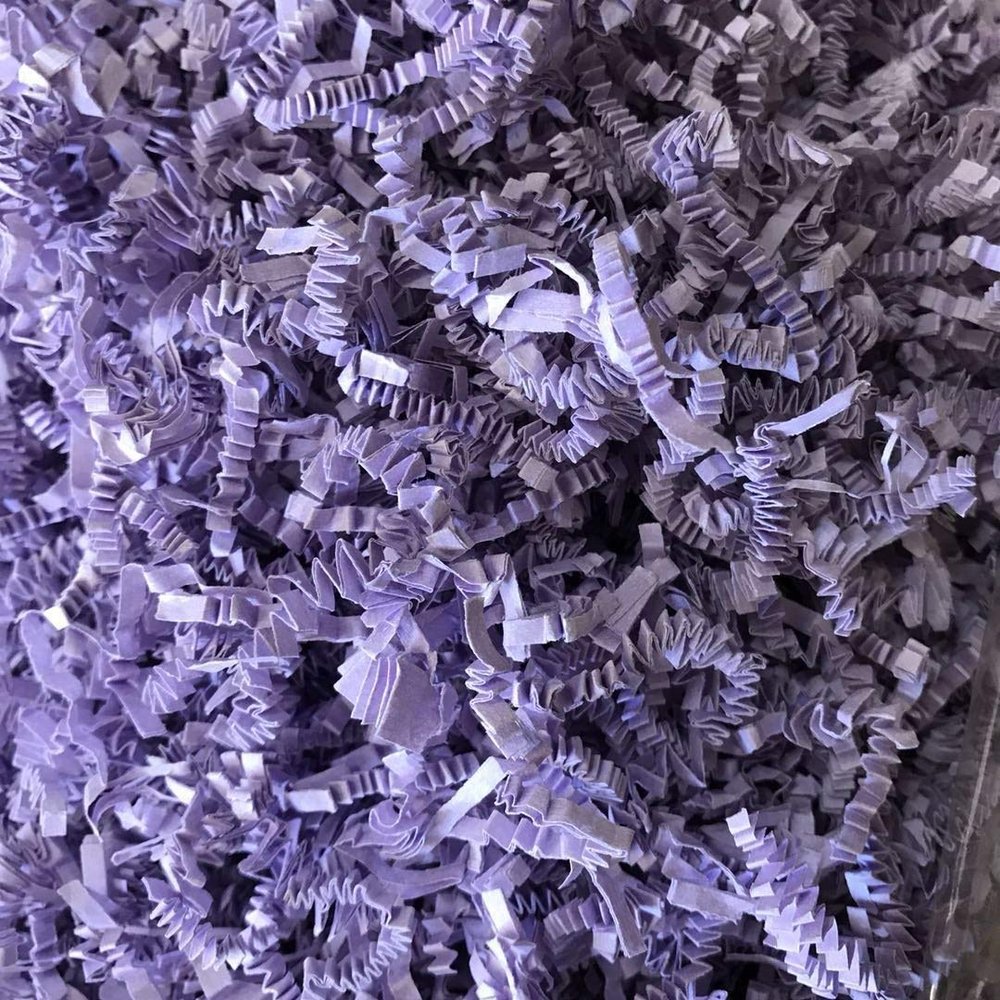 Black Cat Avenue 2 LB Lavender Crinkle Cut Paper Shred Filler for Gift Wrap and Basket Filler