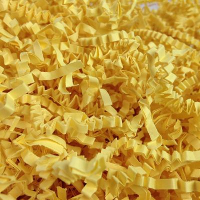 Black Cat Avenue 2 LB Canary Yellow Crinkle Cut Paper Shred Filler For Gift Wrap and Basket Filler