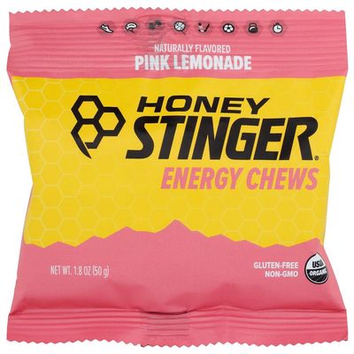 HONEY STINGER Organic Energy Chew Pink Lemonade Bar Case, 1.8 OZ