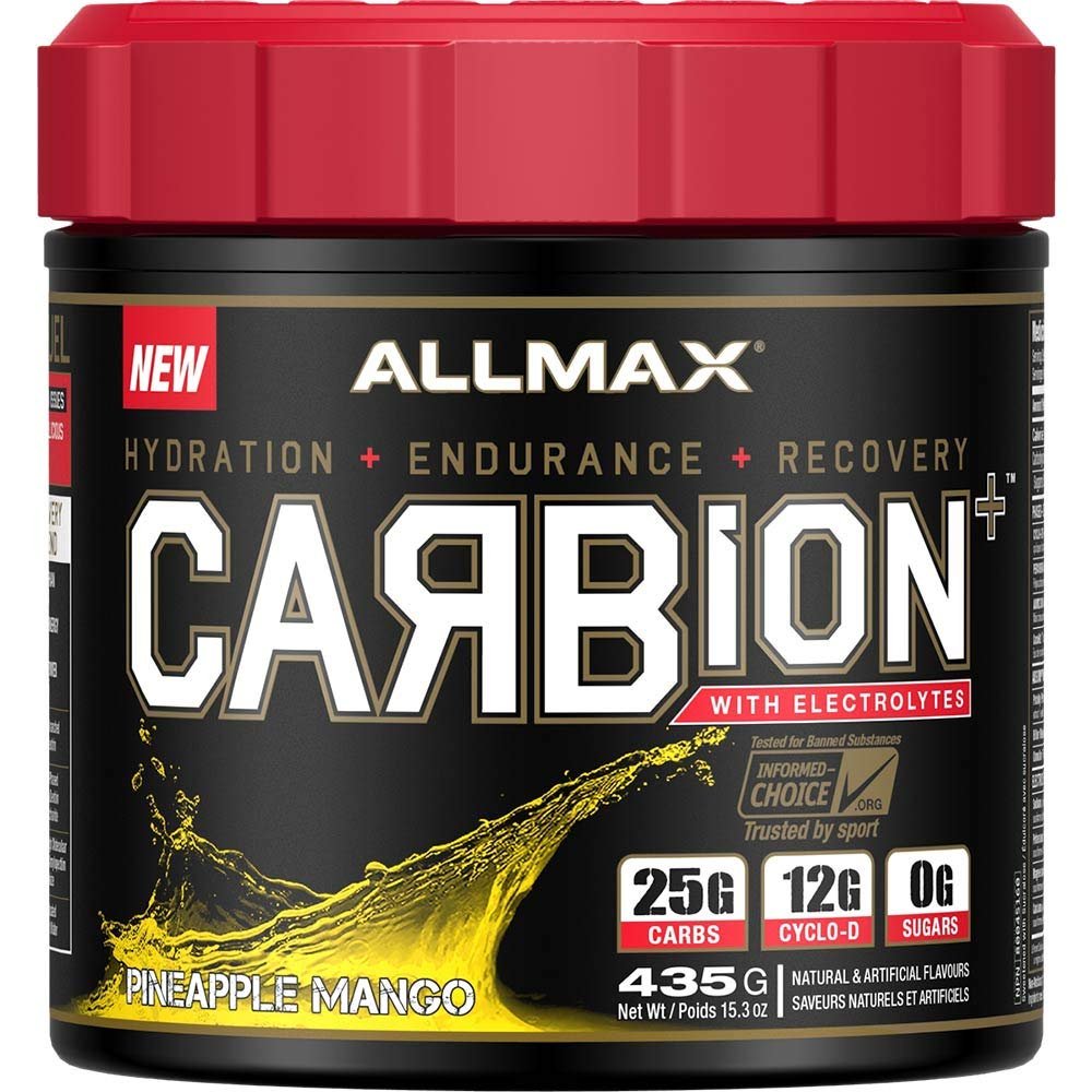 ALLMAX CARBION+, Pineapple Mango - 725 g - High-Performance Training Fuel - Boosts Hydration, Performance & Recovery - with 25 g Carbs & Zero Sugar - 25 Servings