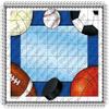 1/4 Sheet - Sports Collage Birthday - D4054 - Edible Cake/Cupcake Party Topper view 1