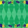 1/2 Sheet - Mardi Gras Masks Background Birthday - D3214 - Edible Cake/Cupcake Party Topper view 1