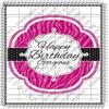 1/2 Sheet - Pink Happy Birthday Gorgeous - D618 - Edible Cake/Cupcake Party Topper view 1