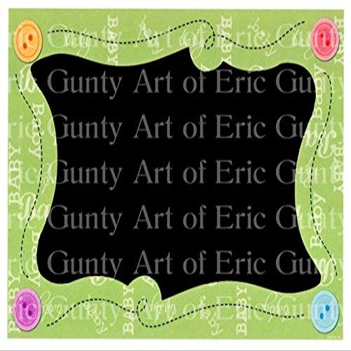 1/8 Sheet - Green Buttons Baby Shower Birthday - D20796 - Edible Cake/Cupcake Party Topper