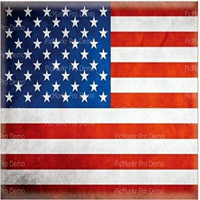 1/4 Sheet - Antique American Flag Birthday - D664 - Edible Cake/Cupcake Party Topper