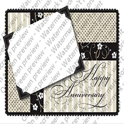 1/2 Sheet - Happy Anniversary Present - D4145 - Edible Cake/Cupcake Party Topper