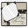 1/2 Sheet - Happy Anniversary Present - D4145 - Edible Cake/Cupcake Party Topper view 1
