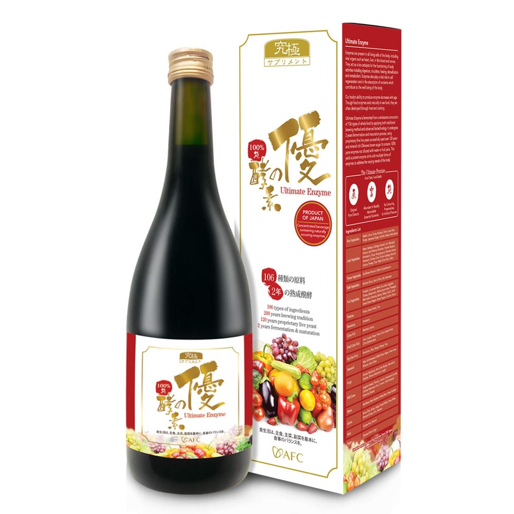 AFC Japan Digestive Ultimate Enzyme Drink  Pure Digestive Enzymes for Digestion, Gas, Bloating, Constipation Relief & Immune Support  106 Fermented Fruits & Vegetables, Enzyme Supplement, 720ml