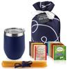 Tea Lovers Gifts Basket - Gift Set Include Temperature Retention Cup 12 Special Blend Teabags & Honey Presented in Beautiful Gift Bag For Women & Men - Birthday, Get Well, Thinking of You Care Package view 1