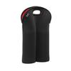 FUN LAVIE 2 Bottles Wine Bag Wine Totes Neoprene Wine Sleeve Tote for Wine,Water, Champagne, Beer Bottles 14.5 x 9.5 Inches,Black view 1