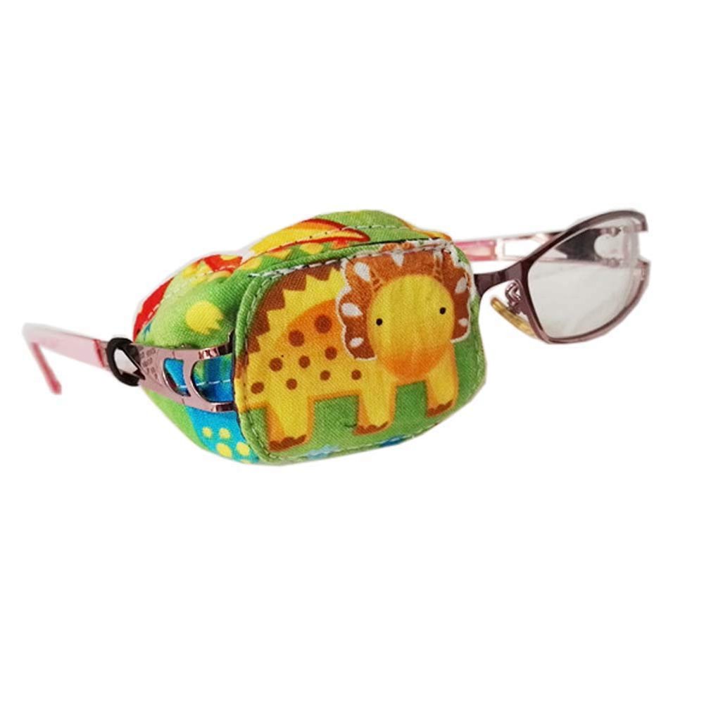Creative Dinosaur Pattern Eye Patch Single Glasses Cover Amblyopia Treatment Supply for Children(Right Eye), B
