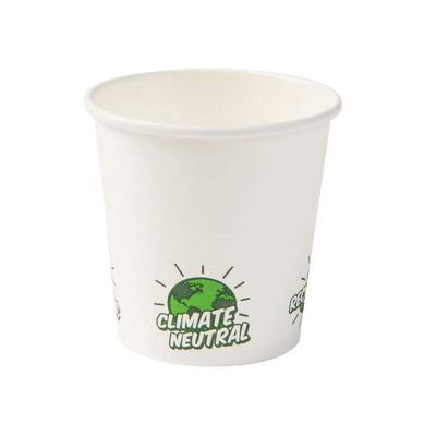 BIOZOYG Paper Cups 50 Pack 4 oz Coffee Cups White - Disposable Cups Biodegradable Water-based Barrier - To Go Cups Solo Cups with Eco-Icons for Coffee, Water, Ice Tea
