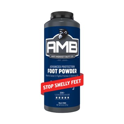 Anti Monkey Butt Medicated Foot Powder with Calamine - Antifungal Odor Eliminator & Itch Relief - Sweat Absorption, Blister Protection, & Long-Lasting Comfort - 8 oz