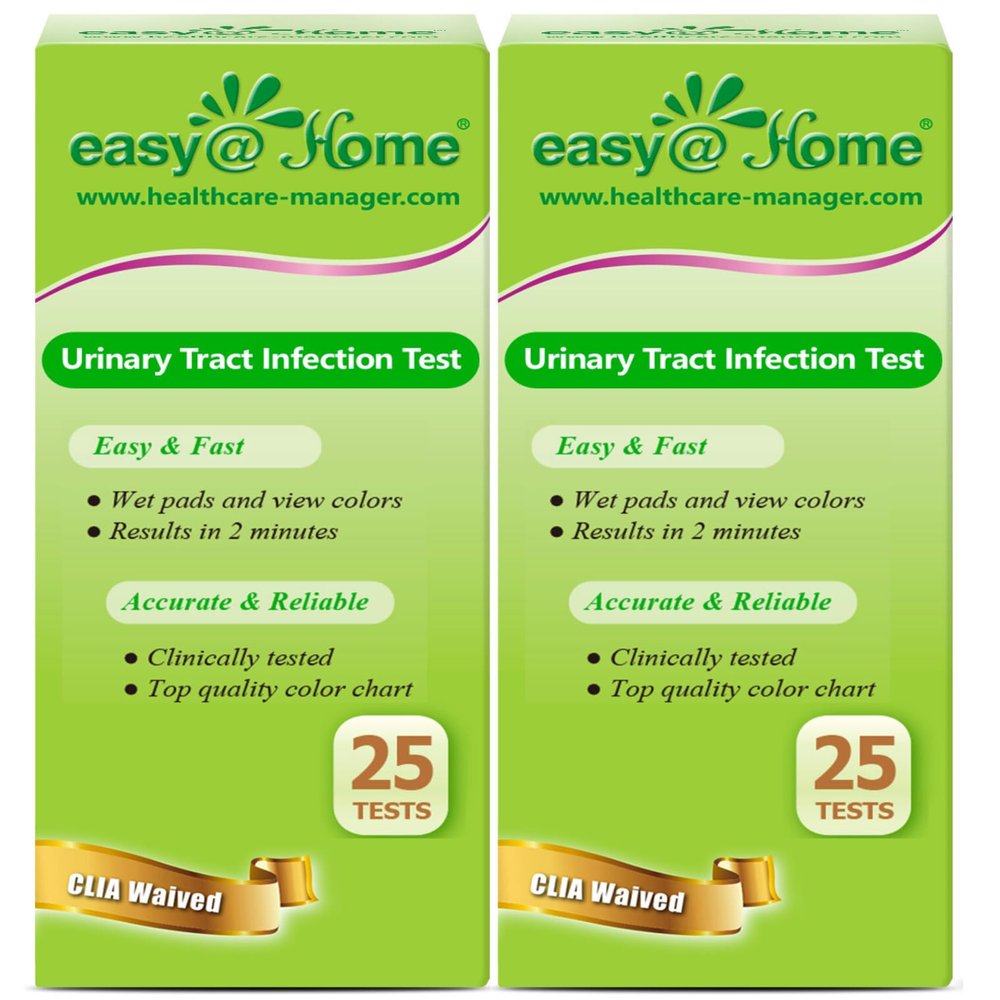 Easy@Home 50ct UTI Infection Test Strips, at Home UTI Urinalysis Testing Strips for Women Urinary Tract Bladder Health, Highly Accurate Urine Testing (UTI-50Pcs)