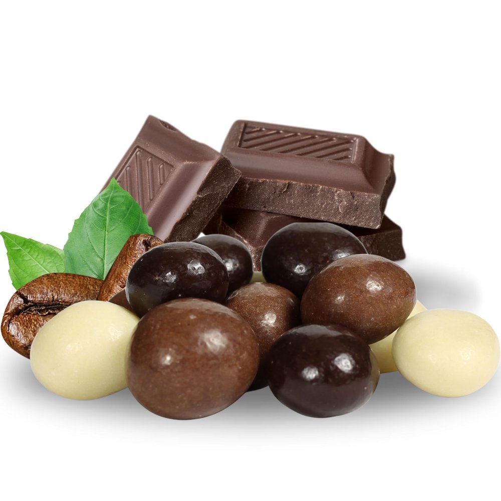 Gourmet Chocolate Covered Espresso Beans Medley by Its Delish, 2 Lbs Bulk Bag  Mix of Dark, Milk & White Chocolate Covered Roasted Coffee Beans | Chocolate Candy Snack | Kosher Dairy