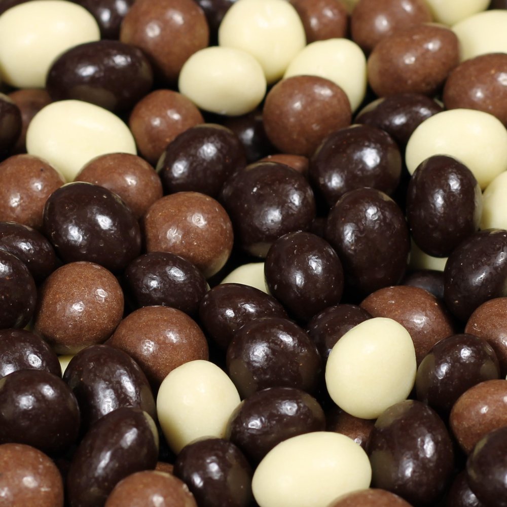 Gourmet Chocolate Covered Espresso Beans Medley by Its Delish, 10 LBS Bulk Bag Mix of Dark, Milk & White Chocolate Covered Roasted Coffee Beans | Chocolate Candy Snack | Kosher Dairy