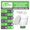 [200 Count] 8 oz Disposable White Paper Soup Containers with Lids Combo - Half Pint Ice Cream, Frozen Yogurt Cups, Restaurant, Microwavable, Take Out, to Go Deli, Recyclable view 2