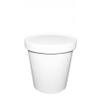 [500 Count] 16 oz Disposable White Paper Soup Containers with Lids Combo - Pint Ice Cream Containers, Frozen Yogurt Cups, Restaurant, Microwavable, Take Out, to Go Deli Containers, Recyclable view 1