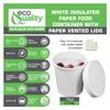 [500 Count] 16 oz Disposable White Paper Soup Containers with Lids Combo - Pint Ice Cream Containers, Frozen Yogurt Cups, Restaurant, Microwavable, Take Out, to Go Deli Containers, Recyclable view 2