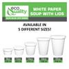 [500 Count] 16 oz Disposable White Paper Soup Containers with Lids Combo - Pint Ice Cream Containers, Frozen Yogurt Cups, Restaurant, Microwavable, Take Out, to Go Deli Containers, Recyclable view 3