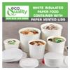 [500 Count] 16 oz Disposable White Paper Soup Containers with Lids Combo - Pint Ice Cream Containers, Frozen Yogurt Cups, Restaurant, Microwavable, Take Out, to Go Deli Containers, Recyclable view 4