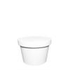 [75 Count] 12 oz Disposable White Paper Soup Containers with Lids Combo - Half Pint Ice Cream Containers, Frozen Yogurt Cups, Restaurant, Microwavable, Take Out, to Go Deli Containers, Recyclable view 1