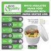 [75 Count] 12 oz Disposable White Paper Soup Containers with Lids Combo - Half Pint Ice Cream Containers, Frozen Yogurt Cups, Restaurant, Microwavable, Take Out, to Go Deli Containers, Recyclable view 2