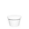 [150 Count] 12 oz Disposable White Paper Soup Containers with Lids Combo - for Half Pint Ice Cream, Frozen Yogurt Cups, Restaurant, Microwavable, Take Out, to Go Deli Containers, Recyclable view 1