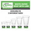 [150 Count] 12 oz Disposable White Paper Soup Containers with Lids Combo - for Half Pint Ice Cream, Frozen Yogurt Cups, Restaurant, Microwavable, Take Out, to Go Deli Containers, Recyclable view 3