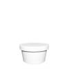[100 Count] 8 oz Disposable White Paper Soup Containers with Lids Combo - Half Pint Ice Cream Containers, Frozen Yogurt Cups, Restaurant, Microwavable, Take Out, to Go Deli Containers, Recyclable view 1