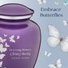 Geturns - Adult Custom Butterfly Cremation Urns for Human Ashes I Purple Large Funeral Urn for Female and Male I 200 lbs view 4