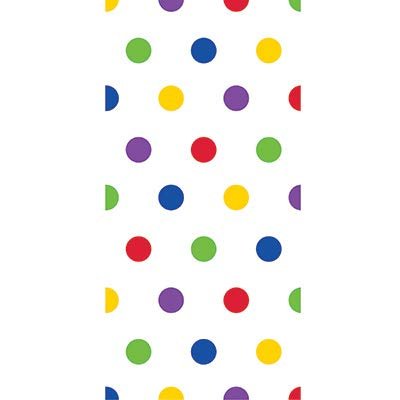 Creative Converting Club Pack Party Decorations Multicolor Polka Dot Cellophane Treat Bags, Box 240 Plastic Bags