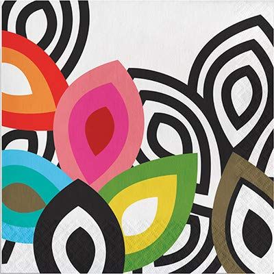 Club Pack French Bull Foli Design Luncheon Size Printed Paper Napkins, Box of 240 Printed Napkins