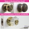 Enjoy Cover - Door Knob Cover Grips Non Slip Arthritis & Senior Living Aids Grippy Easy Open Decorative. Simple Functional Effective Solution- 4 Pack (White, Cove) view 4