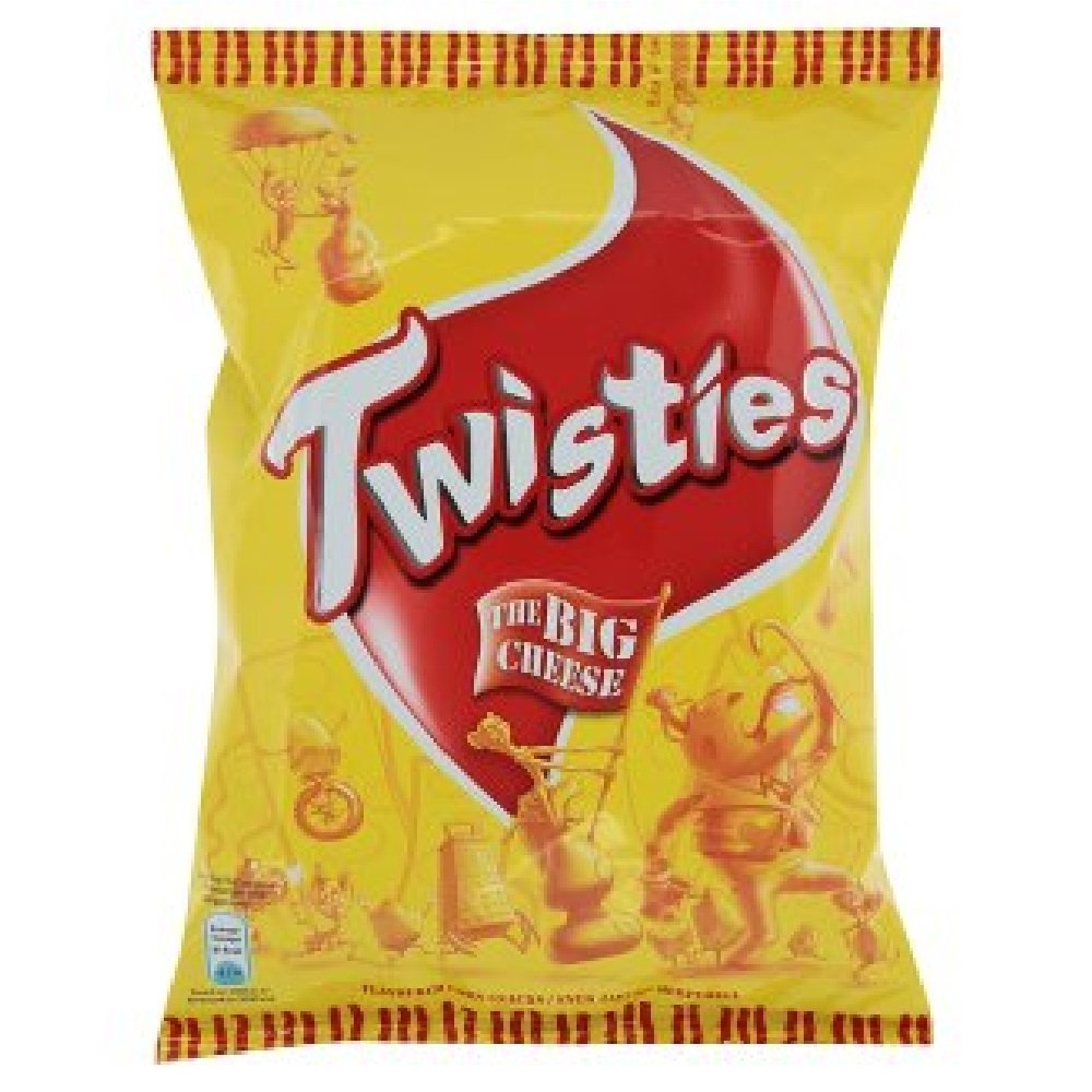 Twisties Corn Snacks 65g (Big Cheese, 12 Packs)